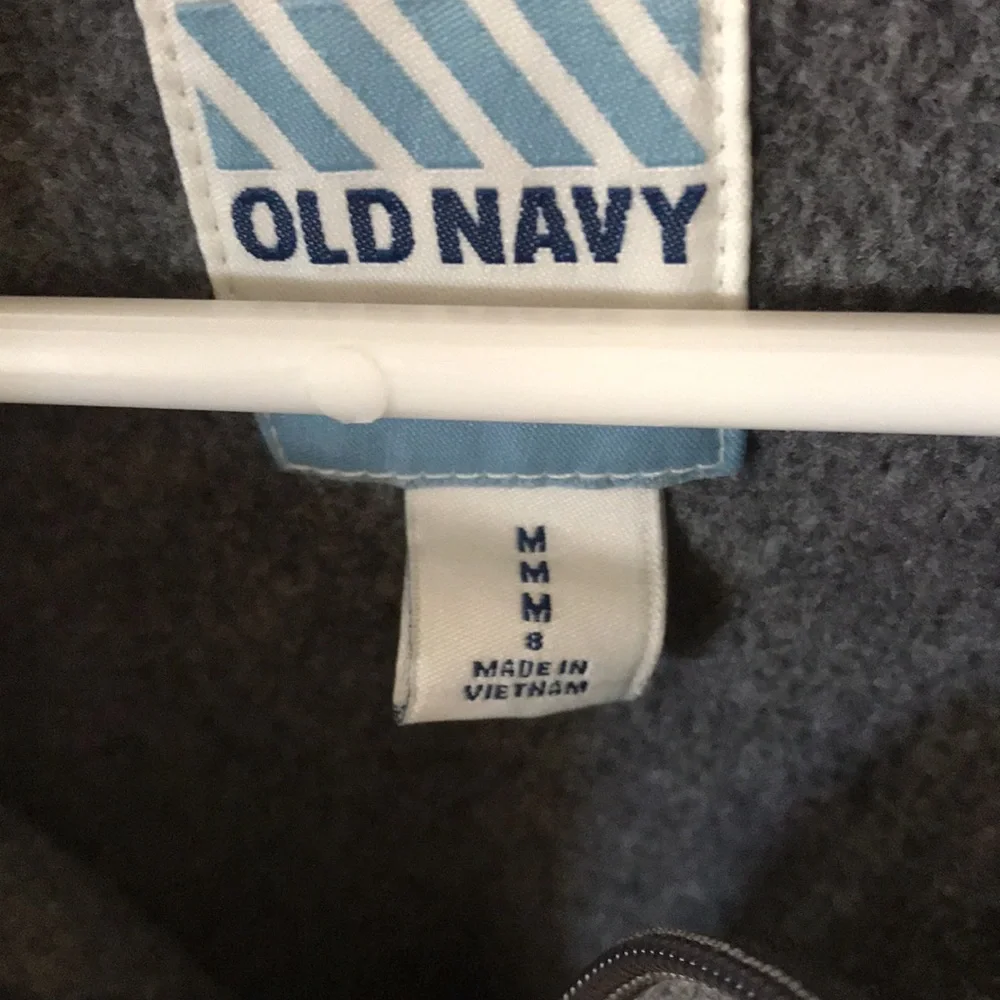 Old Navy boys fleece size‎ M grey with orange